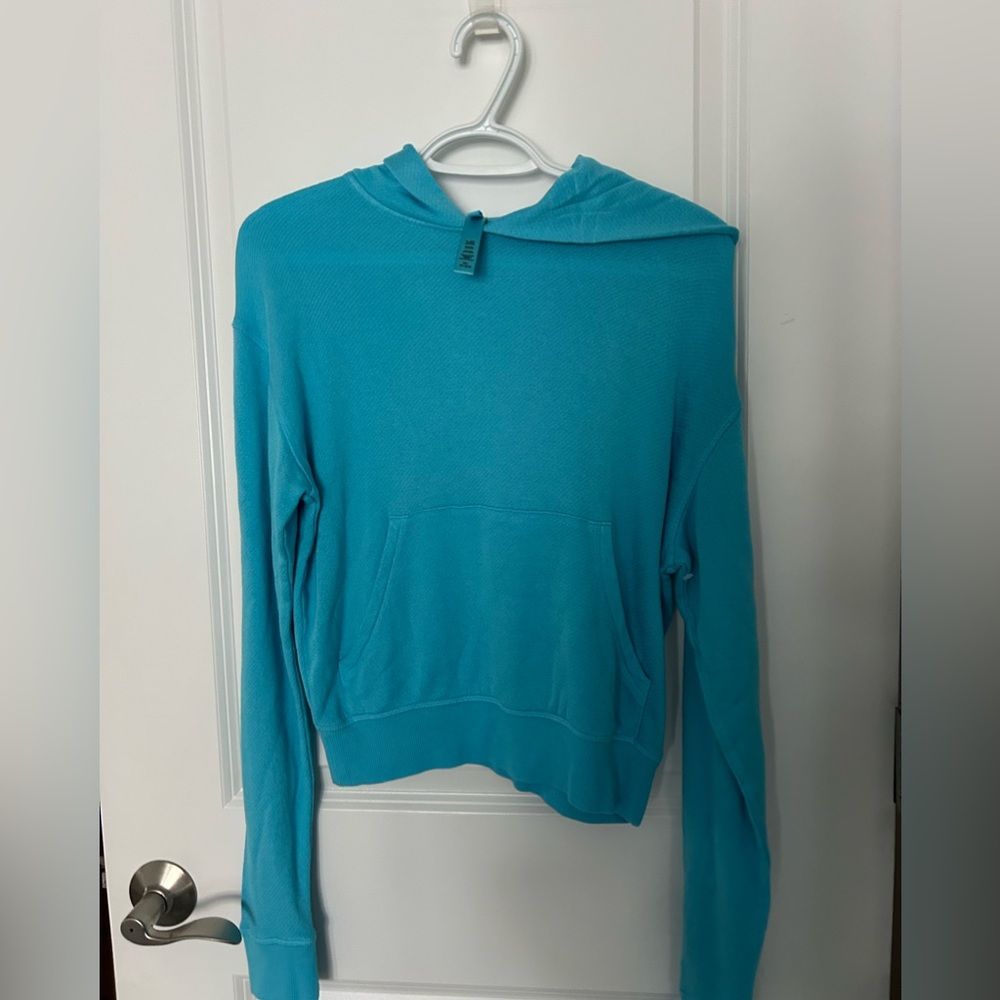 Skims Modal French Terry Classic Hoodie Cyan - Picture 2 of 5